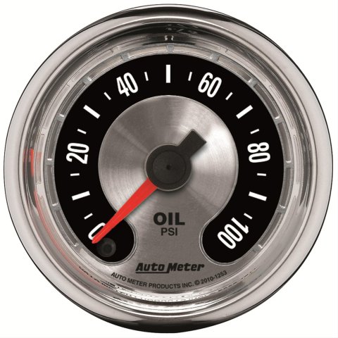 Autometer American Muscle 2 1/16in 100PSI Mechanical Oil Pressure Gauge