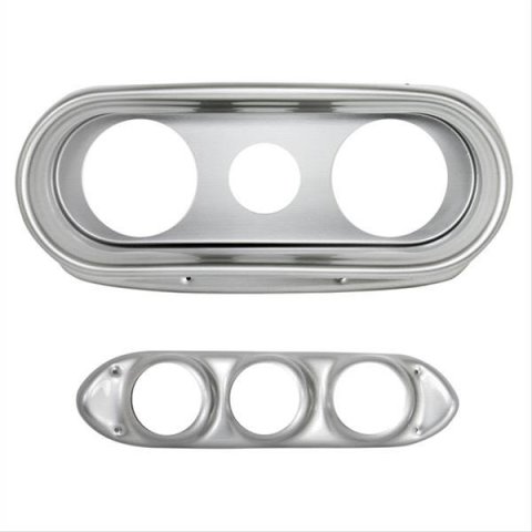 Autometer 62-65 Chevy Nova (Fits 2 3-3/8in.& 4 2-1/16in. Instruments) Gauge Mount Direct Fit Silver