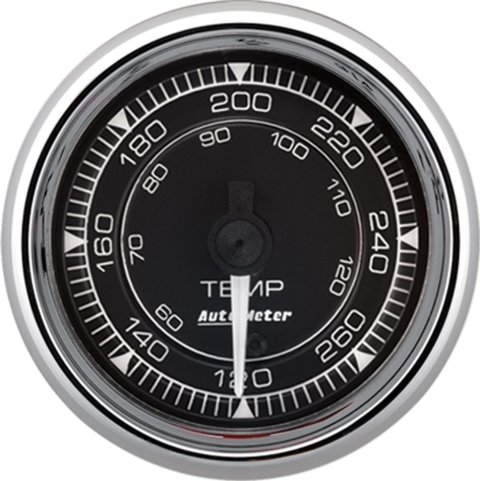 AutoMeter Chrono 2-1/16in 120-280 Degree Temperature Digital Stepper Motor Gauge - Chrome