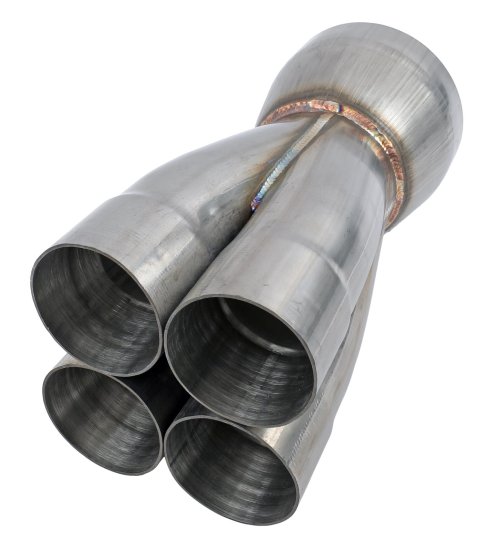 Stainless Works 2-1/2in 4-way merge collectors with 5in OD outlet
