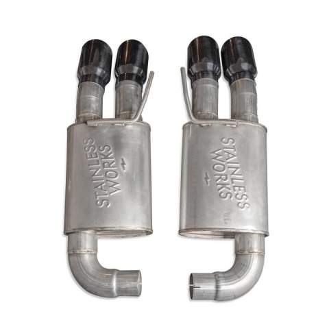 Stainless Works 18-21 Mustang GT Axle Back Legend Exhaust - Black Tips