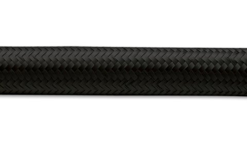 Vibrant -8 AN Black Nylon Braided Flex Hose .44in ID (50 foot roll)