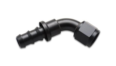 Vibrant Push-On 60 Degree Hose End Elbow Fitting Size -6AN