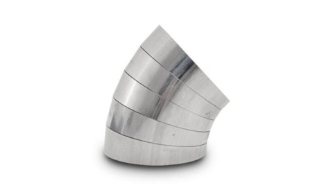 Vibrant 45 Degree Vertical Plane Oval 304SS Pie Cuts Nominal Tube 3.50in
