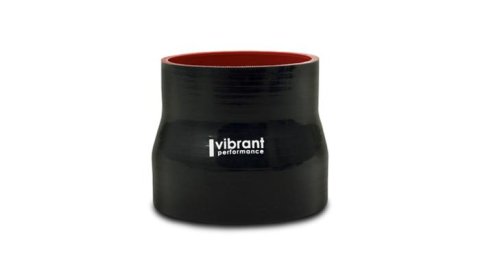 Vibrant Silicone Reducer Coupler 2.00in ID x 2.50in ID x 4.50in Long - Black