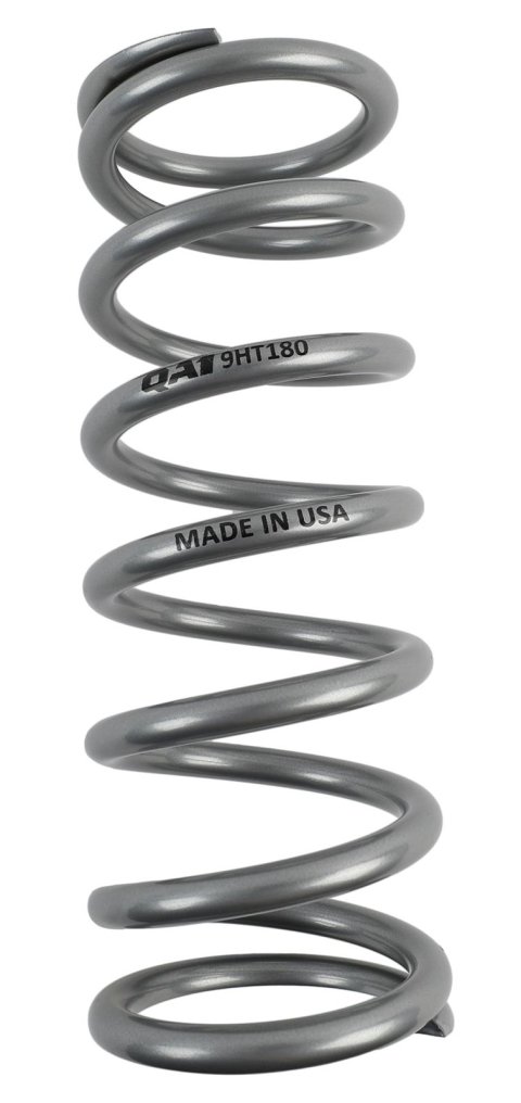 QA1 2-1/2in ID High Travel Spring - 9in Length x 180lbs/in - Silver Powder Coated