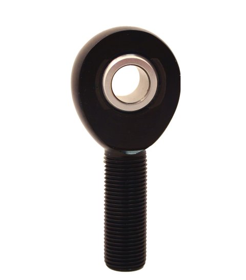 QA1 A Series Endura Rod End - Male/Left Hand - .5in Bore x 5/8-18 - Black Aluminum
