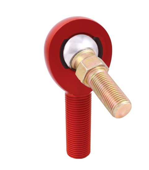 QA1 A Series Endura Rod End - Male/Right Hand - .19in Bore x 3/16-24 w/Stud - Red Aluminum