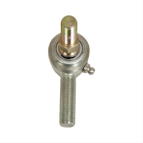 QA1 C Series 2-Pc Rod End - Male/Left Hand - .5in Bore x 1/2-20 w/Stud & Zerk - Carbon Steel