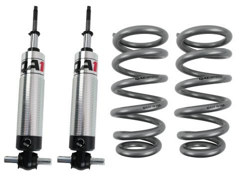 QA1 GM Pro Front Coil-Over System - Single Adj. - 10in x 650lbs/in - Flat - Aluminum