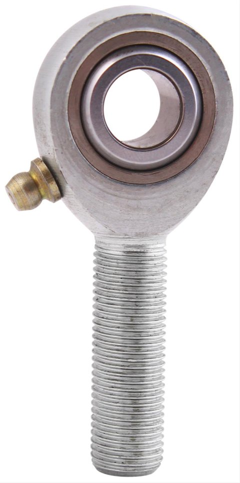 QA1 K Series 3-Pc Rod End - Male/Left Hand - .5in Bore x 5/8-18 w/Zerk - Carbon Steel