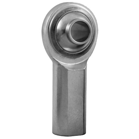 QA1 PCY Series 2-Pc Rod End - Female/Left Hand - .625in Bore x 5/8-18 - Hi-Misalign - Steel w/PTFE