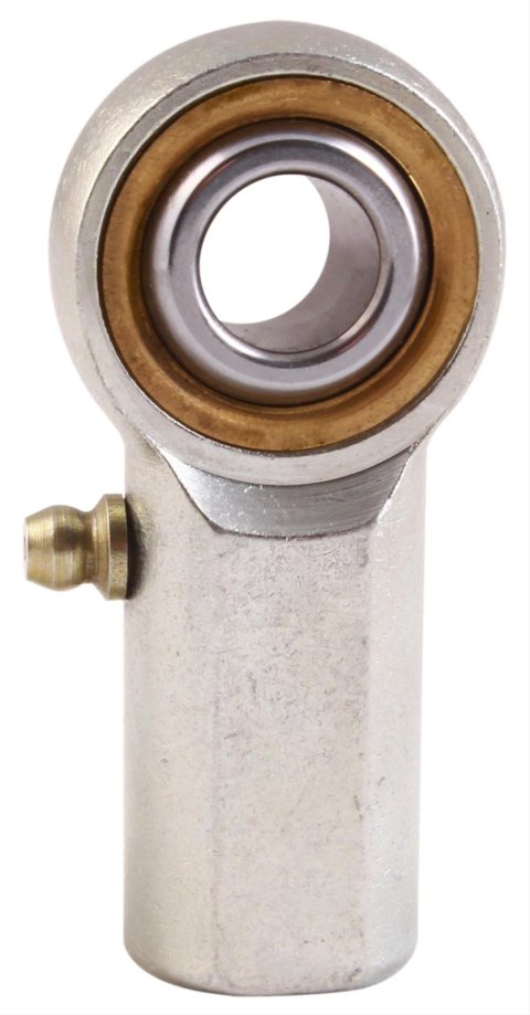 QA1 V Series 3-Pc Rod End - Female/Left Hand - 8mm Bore x M8x1.25 w/Zerk - Carbon Steel