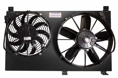 GReddy 00-09 Honda S2000 Dual Fan Shroud w/ Dual SPAL Fans - Black