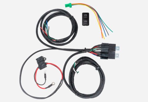 Cali Raised Wiring Harness For Dual Function Light Bar - Square Switch