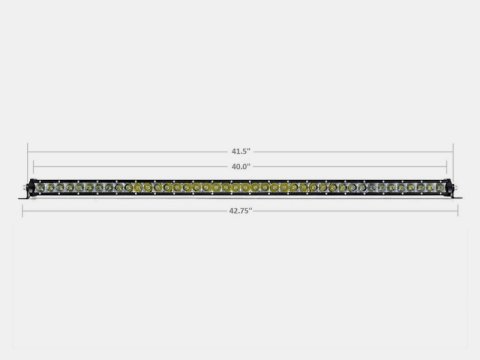 Cali Raised 42 Slim Single Row Led Bar Amber