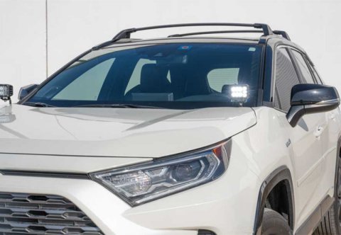 Cali Raised 2019+ Rav4 Ditch Mount Kit - 2 3.5 Inch Round Cannon Pod/Toyota OEM SQ Style Ditch Ligh