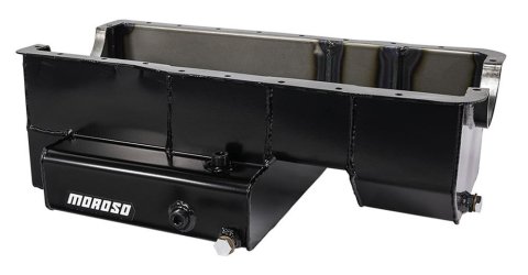 Moroso Ford 351W (w/Rear Sump) Kicked Out Circle Track Baffled Wet Sump 9qt 7.5in Steel Oil Pan