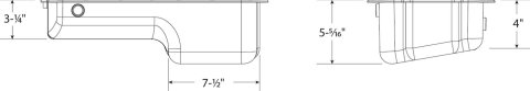 Moroso Honda 2.2/2.3L H Series Stock (w/Oil Drainbacks) Wet Sump 4qt 5.25in Steel Oil Pan