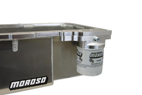 Moroso GM LS/93-02 F Body (w/Spin-On Oil Filter Adapter) Drag Race Wet Sump 6qt 6in Aluminum Oil Pan