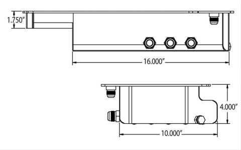 Moroso GM LS (w/Three Left Side Pick Ups) Fabricated Dry Sump 4in Steel Oil Pan