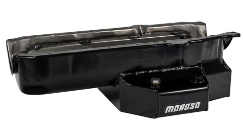 Moroso 86-Up Chevrolet Small Block (w/1 Piece Rear Main Seal) Wet Sump 6qt 6.5in Steel Oil Pan