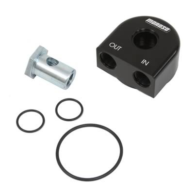 Moroso Universal Remote Oil Filter Adapter - 90 Degree - 18mm-1.5in Thread