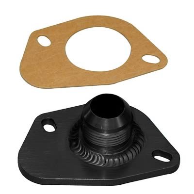 Moroso Ford Small Block Bolt-On Water Outlet Filler Neck -16An Fitting - Aluminum