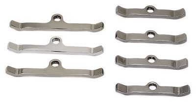 Moroso Chevrolet Big Block Valve Cover Hold Downs - Steel - Chrome Plated - Set of 7