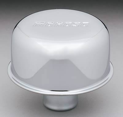 Moroso Valve Cover Breather - 1.22in Diameter - One Piece Push-In Type - Chrome Plated - 2 Pack
