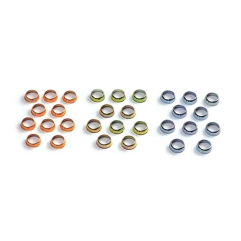 Moroso Spark Plug Indexing Washers - 14mm - Tapered Seat - .010in/.021in/.032in - 10 in Each Size