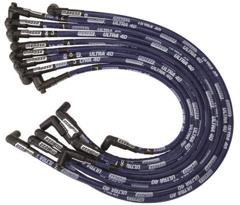 Moroso Chevrolet Big Block Ignition Wire Set - Ultra 40 - Sleeved - Non-HEI - 90 Degree - Blue