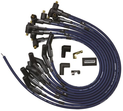 Moroso Ford 289-302 Ignition Wire Set - Ultra 40 - Unsleeved - Non-HEI - 135 Degree - Blue