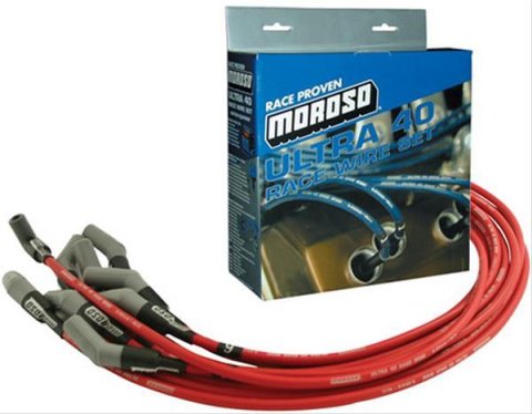 Moroso Ford 351W Ignition Wire Set - Ultra 40 - Unsleeved - HEI - Red