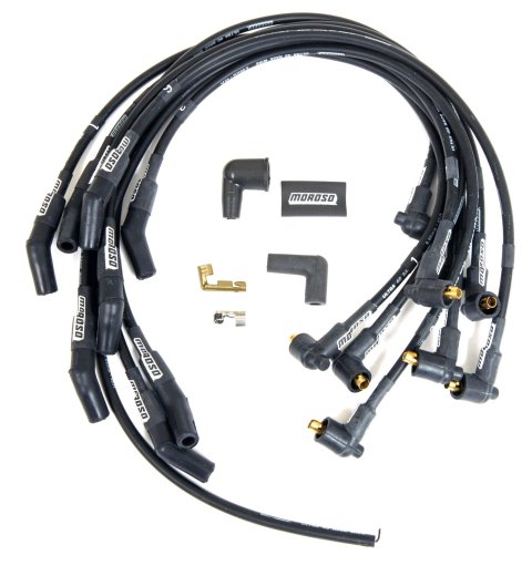 Moroso Ford 289-302 Ignition Wire Set - Ultra 40 - Unsleeved - Non-HEI - Under Header - Black