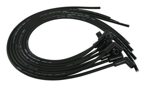 Moroso Chevrolet Small Block Ignition Wire Set - Ultra 40 - Sleeved - HEI - 90 Degree - Black