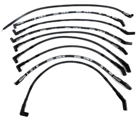 Moroso Ford 289-302 Ignition Wire Set - Ultra 40 - Sleeved - HEI - 135 Degree - Black
