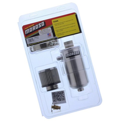 Moroso Breather Tank/Catch Can -8An Male Fitting - Aluminum