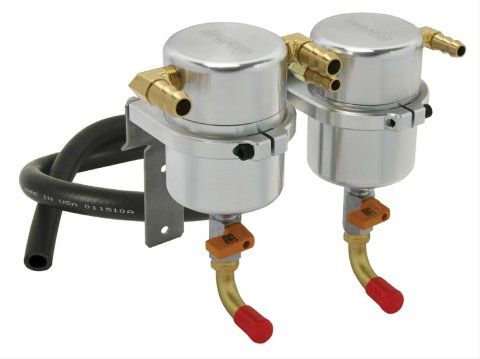 Moroso 08-14 Subaru WRX Air/Oil Separator Catch Can - Billet Aluminum