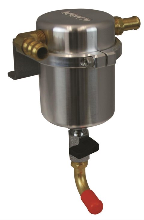 Moroso 15-17 Ford Mustang GT Air/Oil Separator Catch Can - Large Body - Billet Aluminum
