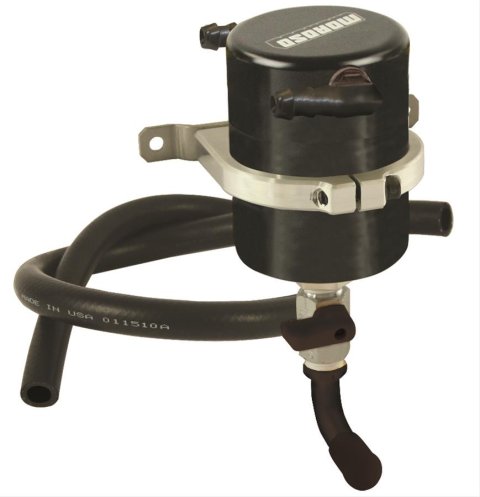 Moroso Universal Air/Oil Separator Catch Can - Large Body - Billet Aluminum - Black Anodized