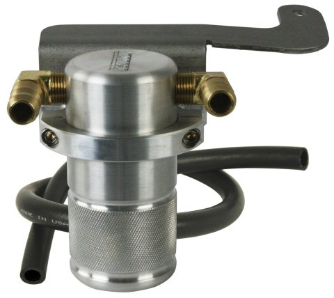 Moroso 06-Up Dodge Charger/Challenger 6.1L Air/Oil Separator Catch Can - Small Body - Billet Alum