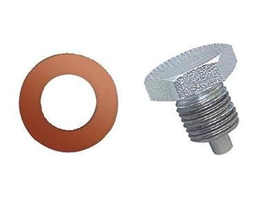 Moroso Oil Pan Drain Plug w/Copper Washer - Clear Zinc