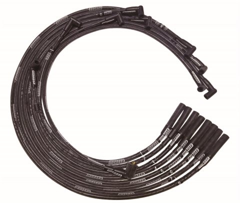 Moroso BB Chrysler Mopar Sleeved Str Plug HEI Ultra Spark Plug Wire Set - Black