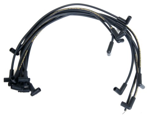 Moroso Chevrolet Small Block HEI Over V/C Unsleeved 90 Degree Mag Tune Ignition Wire Set - Black