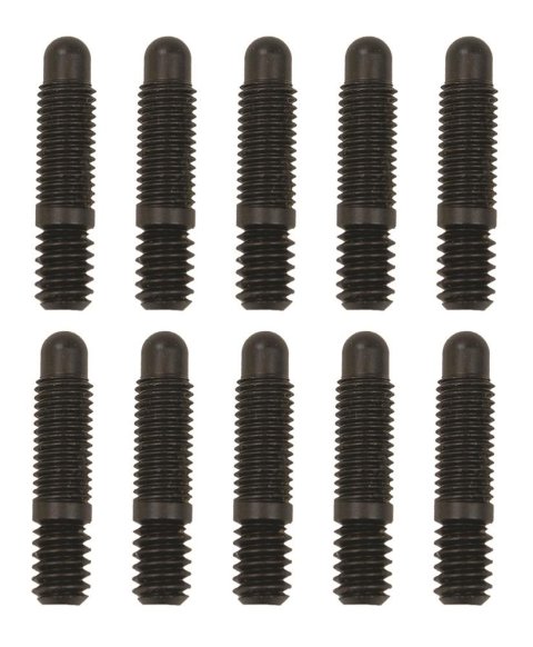 Moroso Bullet Nose Black OX Studs - 1/4-20 X 1/4-28 X 1 3/16 (10 Pack)