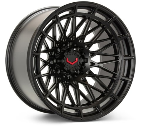 Vossen LCX-03 24x14 - 8x180 - ET75 - Mega Deep - 124.3 - Satin Black Wheel