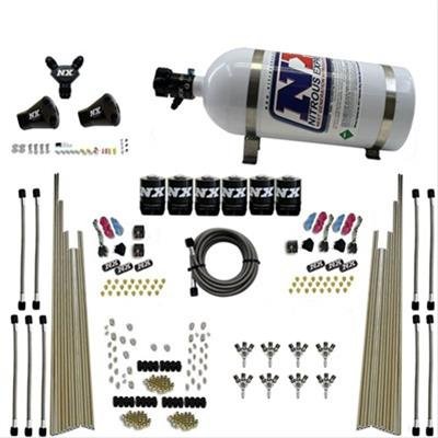 Nitrous Express 8 Cyl Triple-D Dry Direct Port 3 Stage Dry 6 Solenoids Nitrous Kit w/15lb Bottle