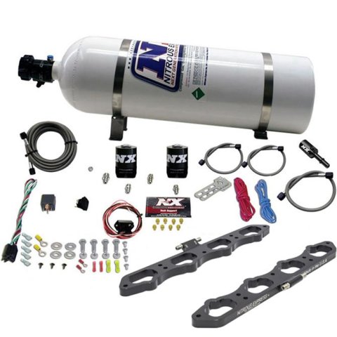 Nitrous Express Ford Coyote 5.0L V8 Nitrous Wet Port Plate Kit w/15lb Bottle