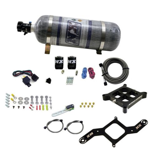 Nitrous Express Dry Dual Stage Billet Crossbar Plate System 100-1000hp (4150Flange) w/12lb Bottle